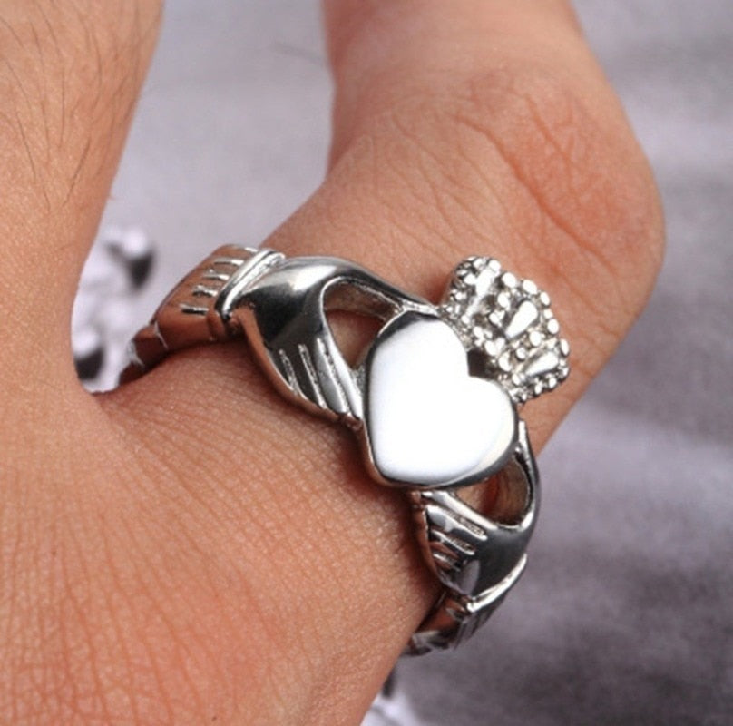 Bague Coeur Claddagh Ancienne