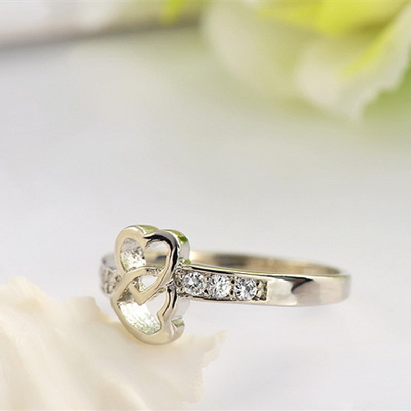 Bague Coeurs Entrelacés (Argent)