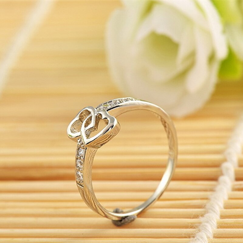 Bague Coeurs Entrelacés (Argent)