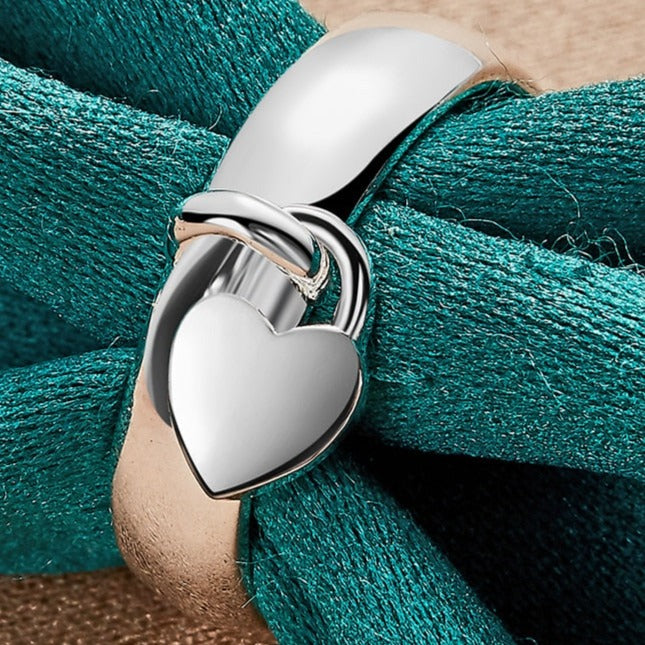 Bague Coeur Cadenas (Argent)