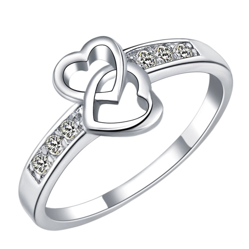 Bague Coeurs Entrelacés