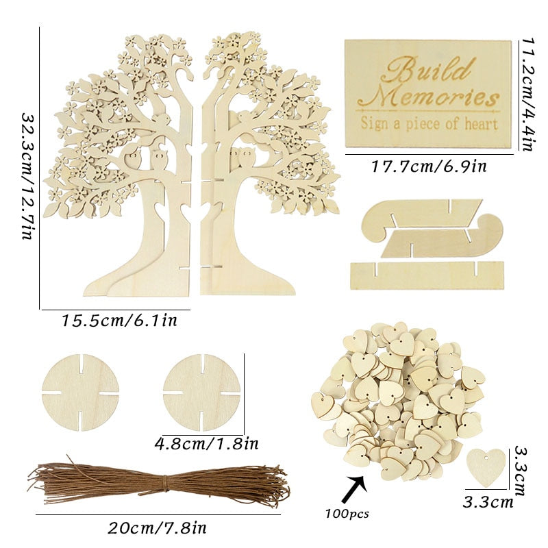 Coeur en bois mariages