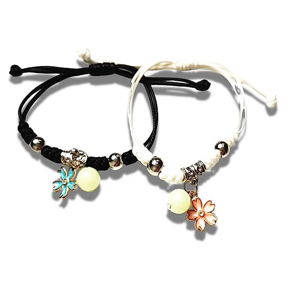 Bracelets Couple Fleurs Lumineux