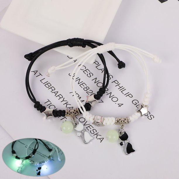 Bracelets Couple Chats Lumineux