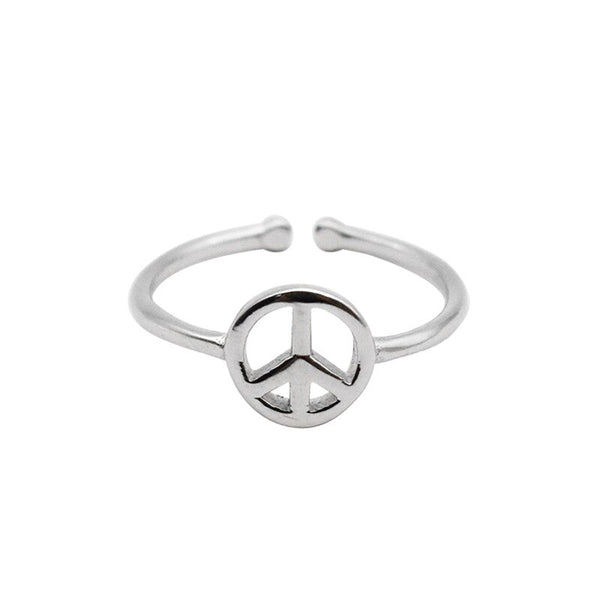 Bague Peace and Love Argent