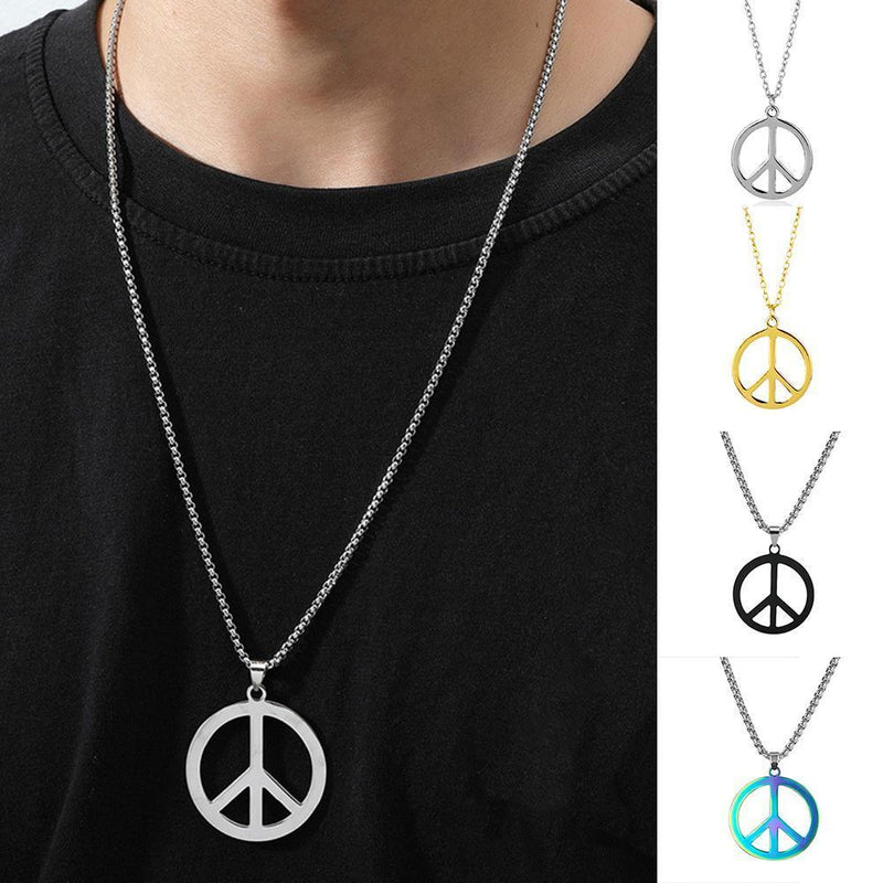 Collier Peace and Love Noir