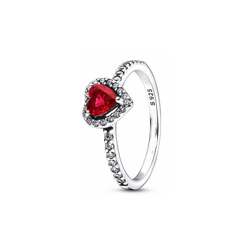 Bague Coeur Rouge Profond