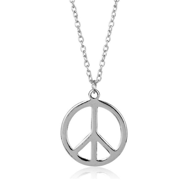 Collier Peace and Love Argent