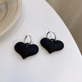 Bijoux oreilles Coeur Noir