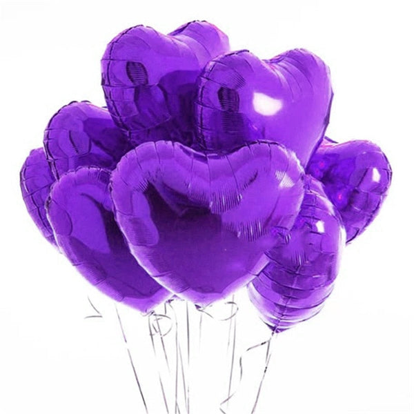Ballons Coeur Violet