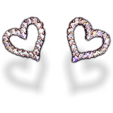 Boucles d'Oreilles Coeur Strass